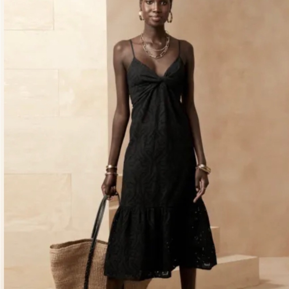 NWT banana republic Xl midi eyelet dress